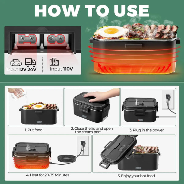 Portable Heated Meal Box
